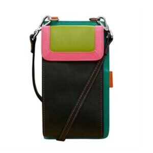 ILI RFID Leather Crossbody/Smart Phone Organizer